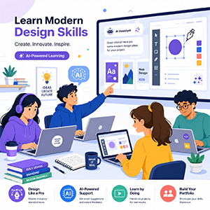 students learn canva